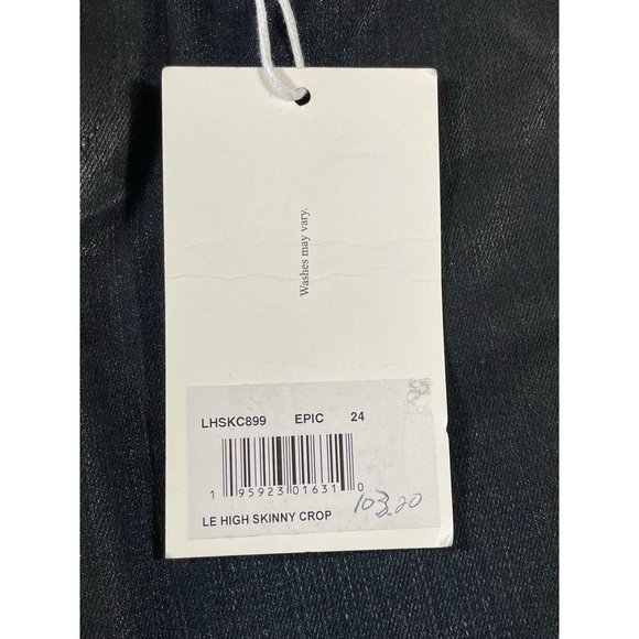 FRAME LE HIGH Skinny Crop High-Rise Black Jegging Jeans Womens‎ Sz 24 - Picture 11 of 11